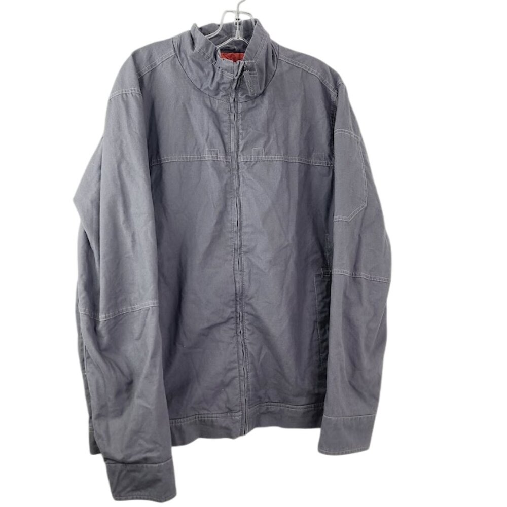 Prana Men's Gray Classic Long Sleeve Outdoor Winter Moto Jacket Size Large